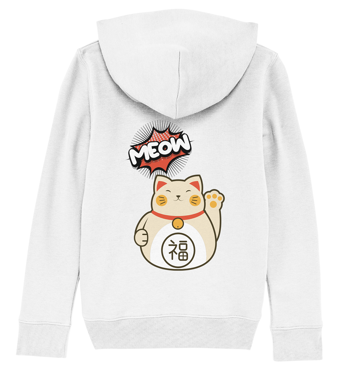 MEOW - Lucky Cat - Kids Organic Hoodie