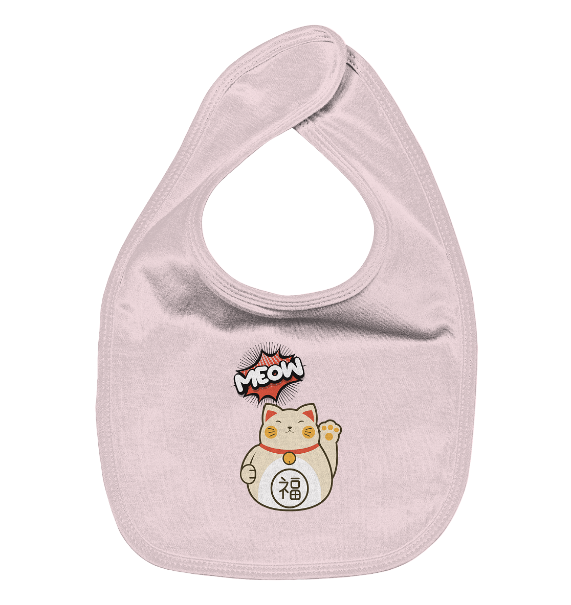 MEOW - Lucky Cat - Organic Baby-Lätzchen