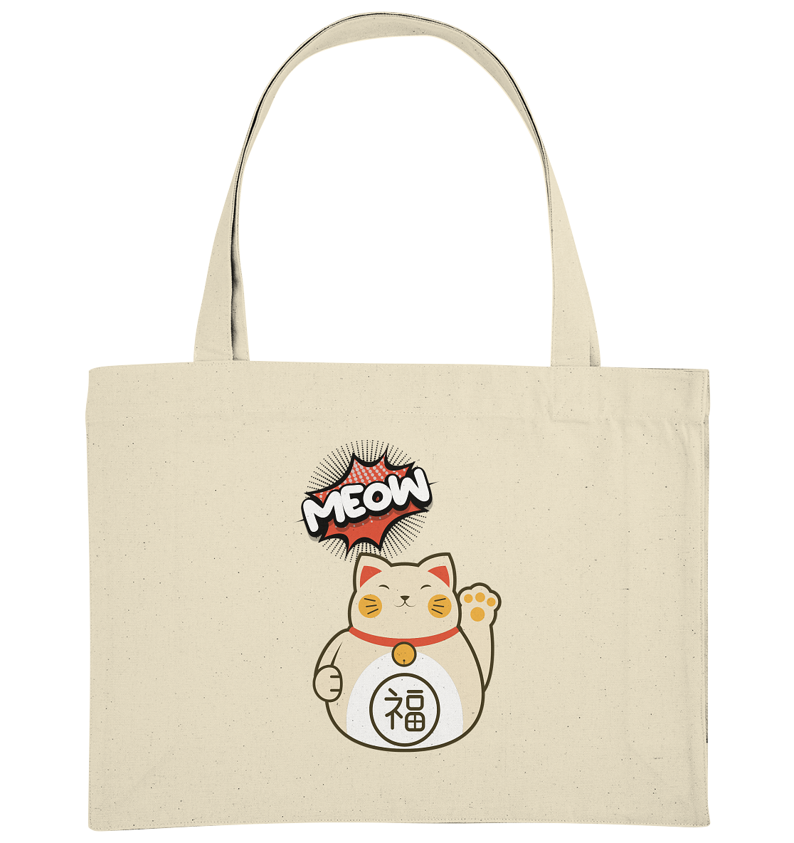 MEOW - Lucky Cat - Organic Shopping-Bag