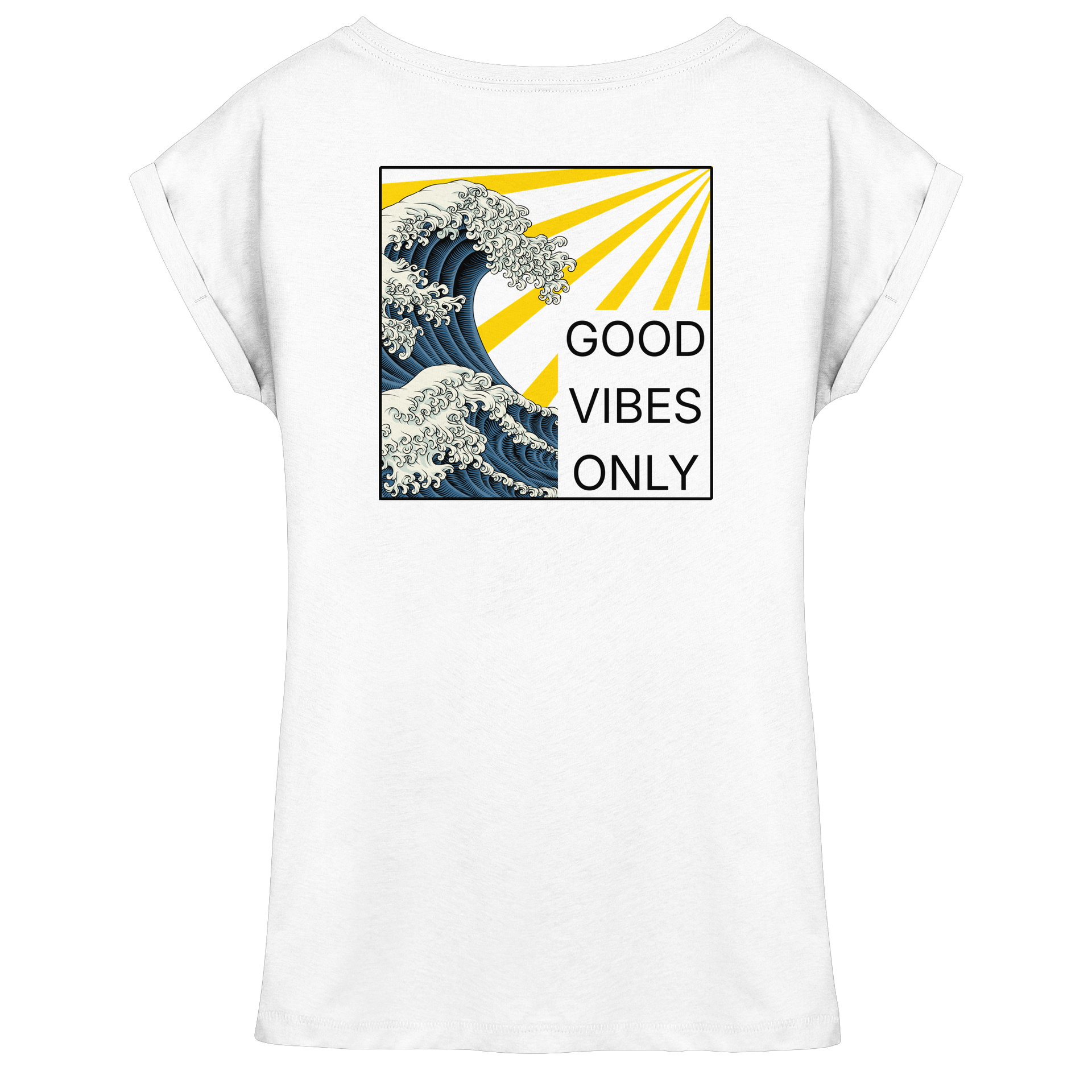 GOOD VIBES ONLY 2.0 - Womens Extended Shoulder T-Shirt