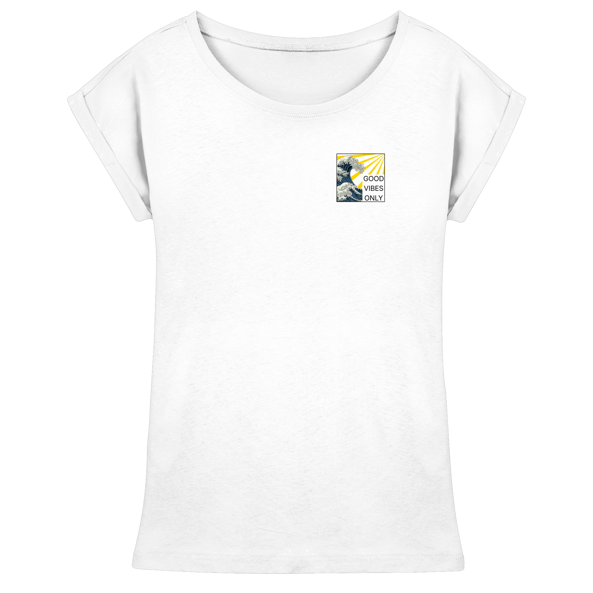 GOOD VIBES ONLY 2.0 - Womens Extended Shoulder T-Shirt